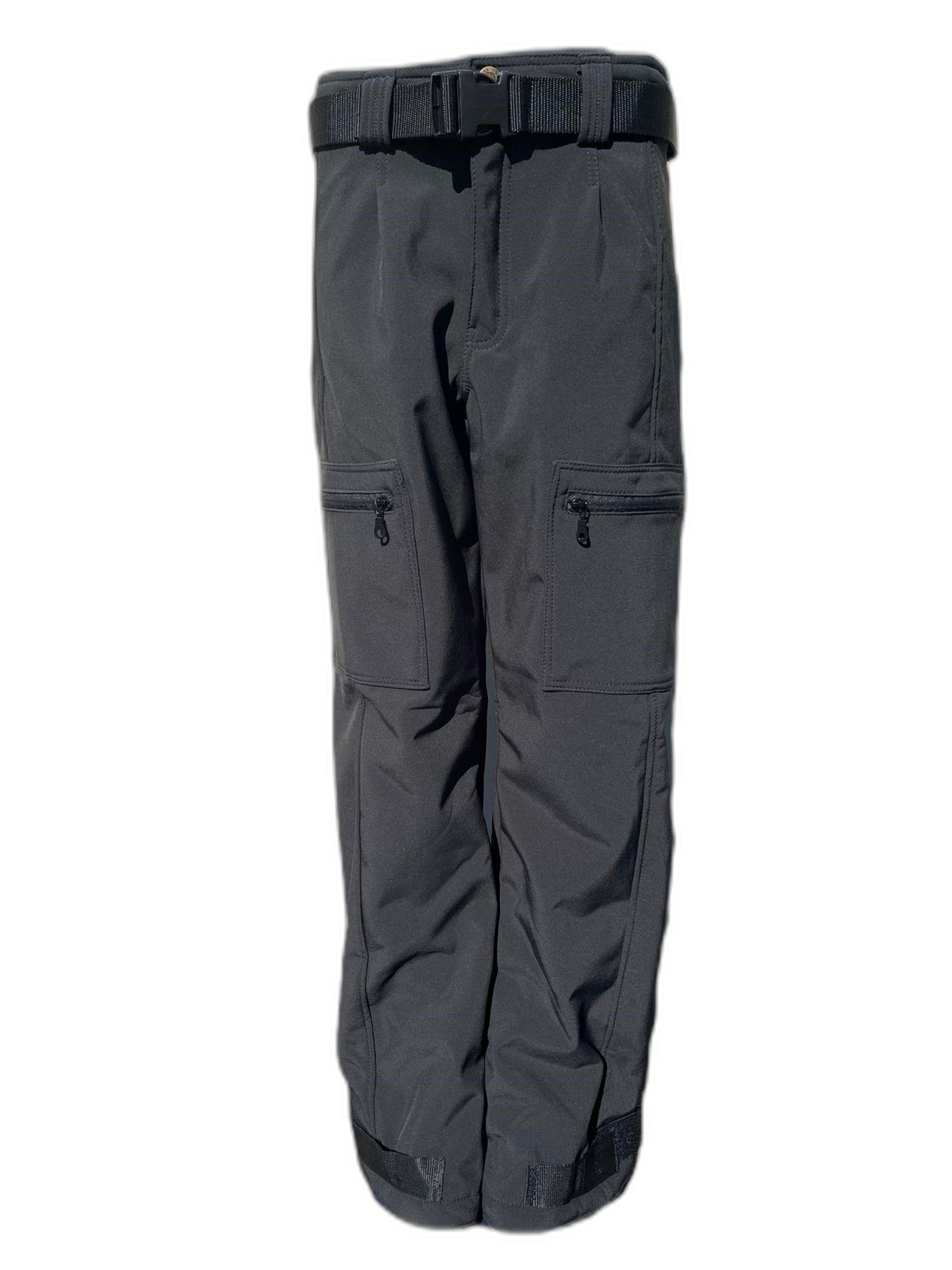 Mens Black Ski Pants Front (background removed)