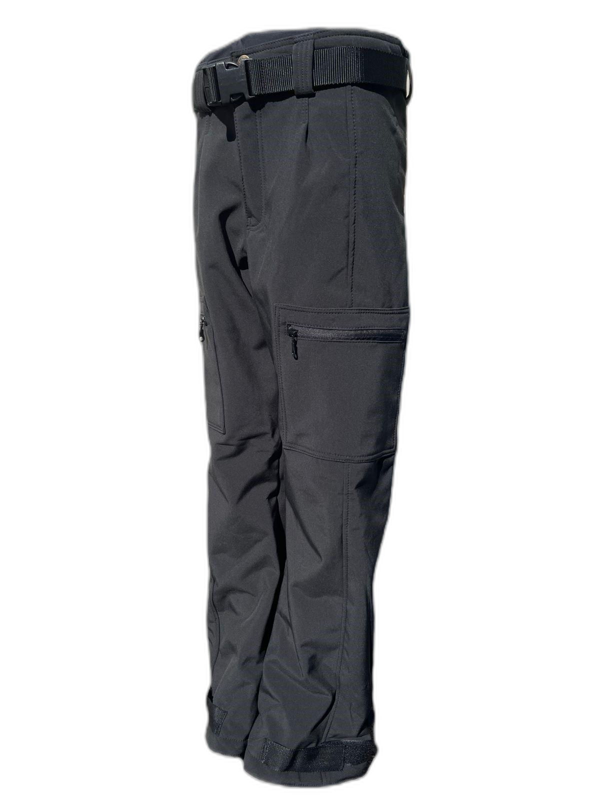 Mens Black Ski Pants Left Side (background removed)