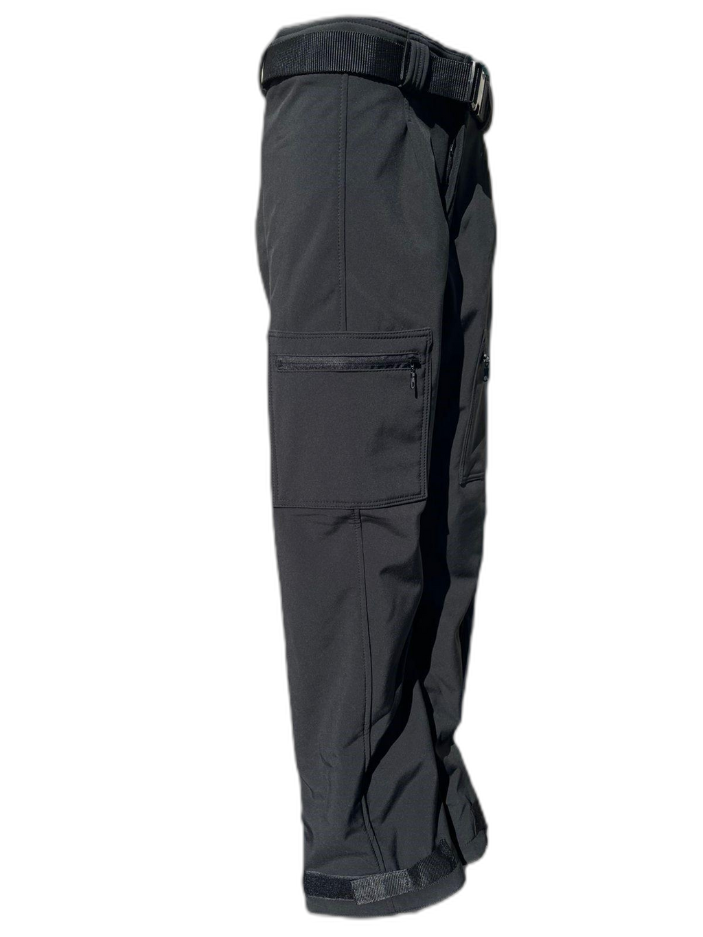 Mens Black Ski Pants Right Side (background removed)