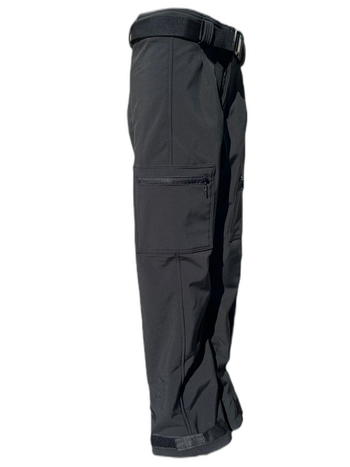 Mens Black Ski Pants Right Side (background removed)