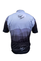 Mens Cycling Jersey Black Mountain Back (background removed)