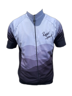Mens Cycling Jersey Black Mountain Front (background removed)