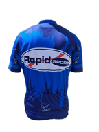 Mens Cycling Jersey Blue Rapid Sport Back (background removed)