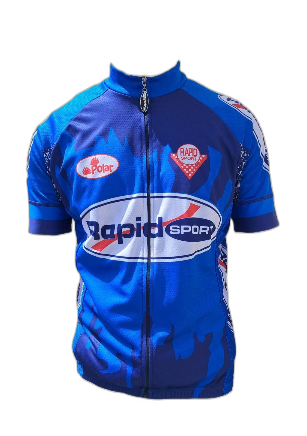 Mens Cycling Jersey Blue Rapid Sport Front (background removed)