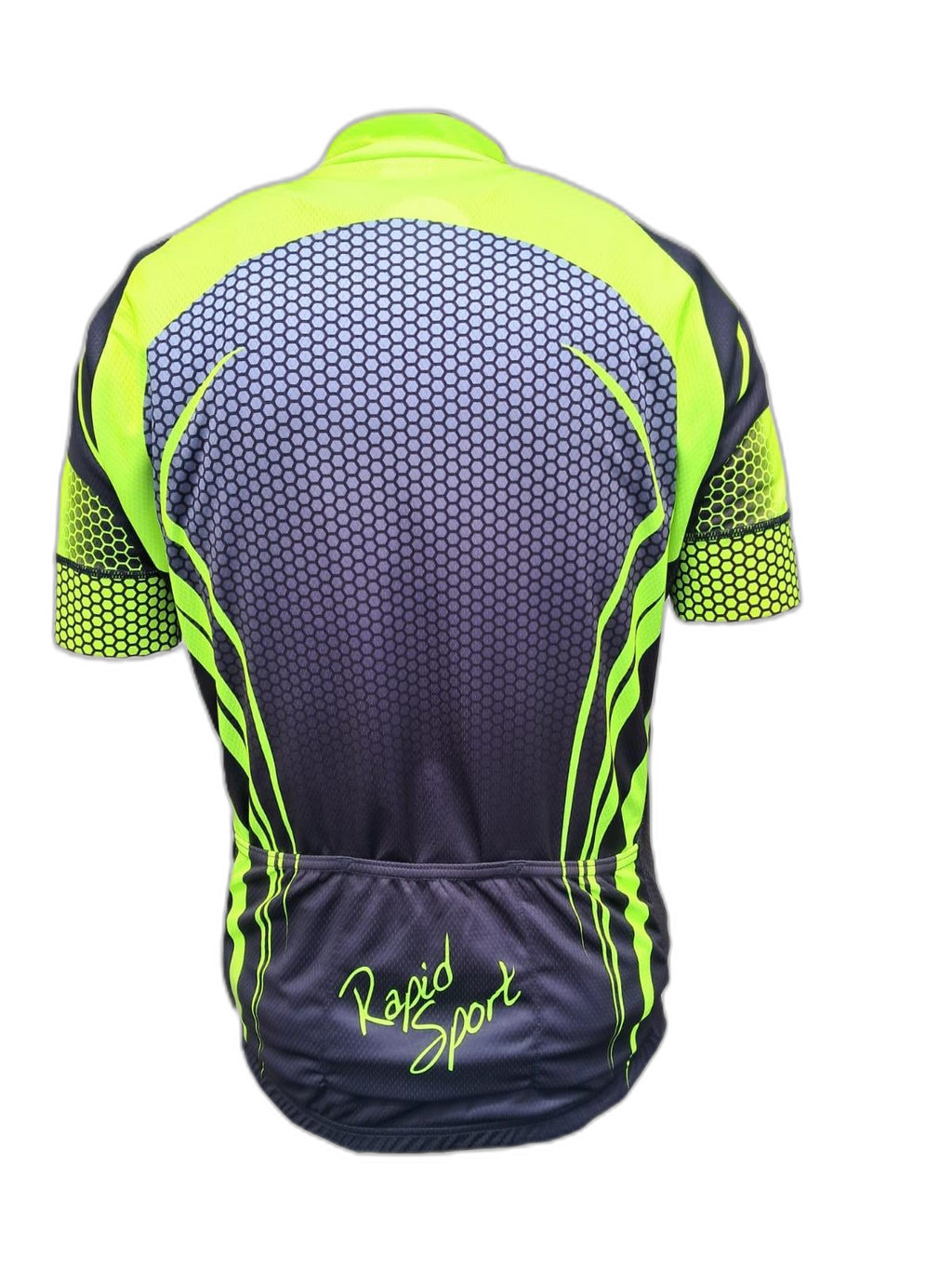 Mens Cycling Jersey Lumo Honeycomb Back (background removed)