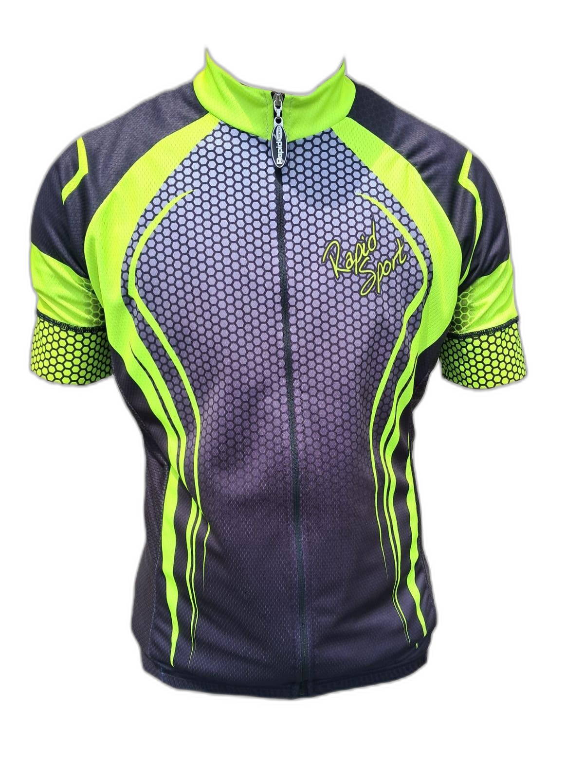 Mens Cycling Jersey Lumo Honeycomb Front (background removed)