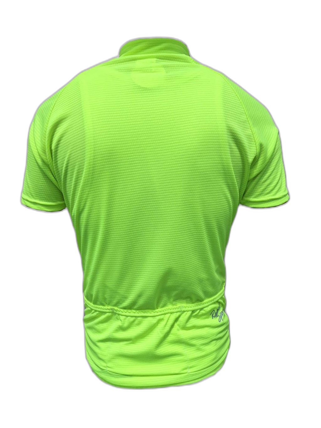 Mens Cycling Jersey Lumo Yellow Back (background removed)