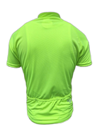 Mens Cycling Jersey Lumo Yellow Back (background removed)