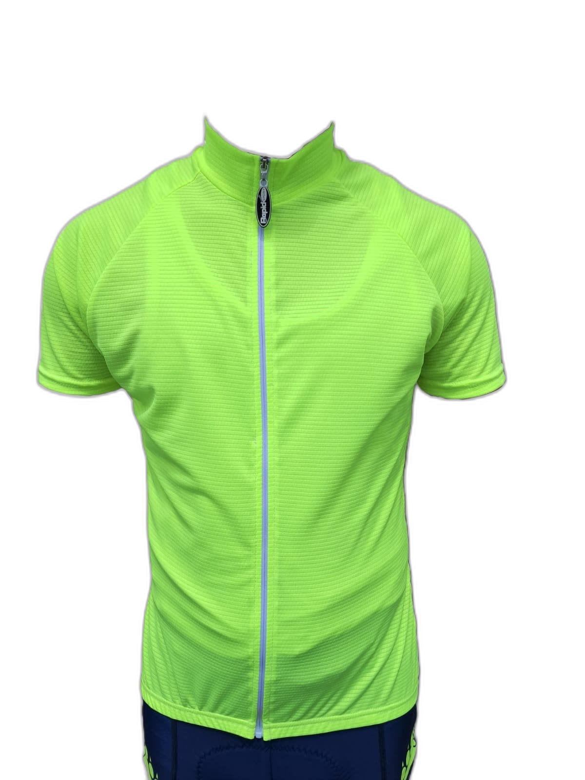Mens Cycling Jersey Lumo Yellow Front (background removed)