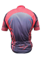 Mens Cycling Jersey Red Honeycomb Back (background removed)