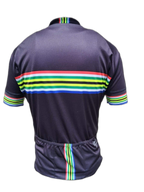 Mens Cycling Jersey Sa Flag Stripes Black Back (background removed)