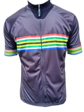 Mens Cycling Jersey Sa Flag Stripes Black Front (background removed)