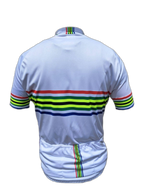 Mens Cycling Jersey Sa Flag Stripes White Back (background removed)