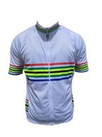 Mens Cycling Jersey Sa Flag Stripes White Front (background removed)