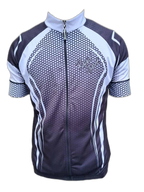 Mens Cycling Jersey White Honeycomb Front (background removed)