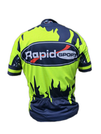 Mens Cycling Jersey Yellow Rapid Sport Back (background removed)