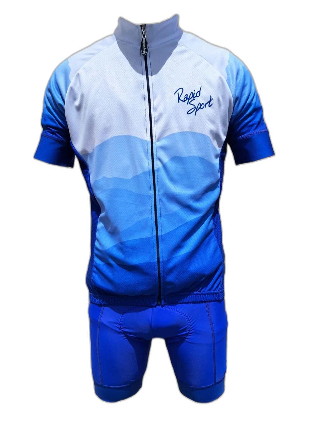 Mens Cycling Outfit Blue Mountain (background removed)