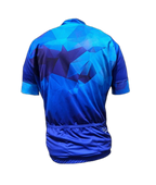 Mens Cycling Shirt Blue Diamond Back (background removed)