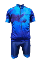 Mens Cycling Shirt Blue Diamond Outfit (background removed)