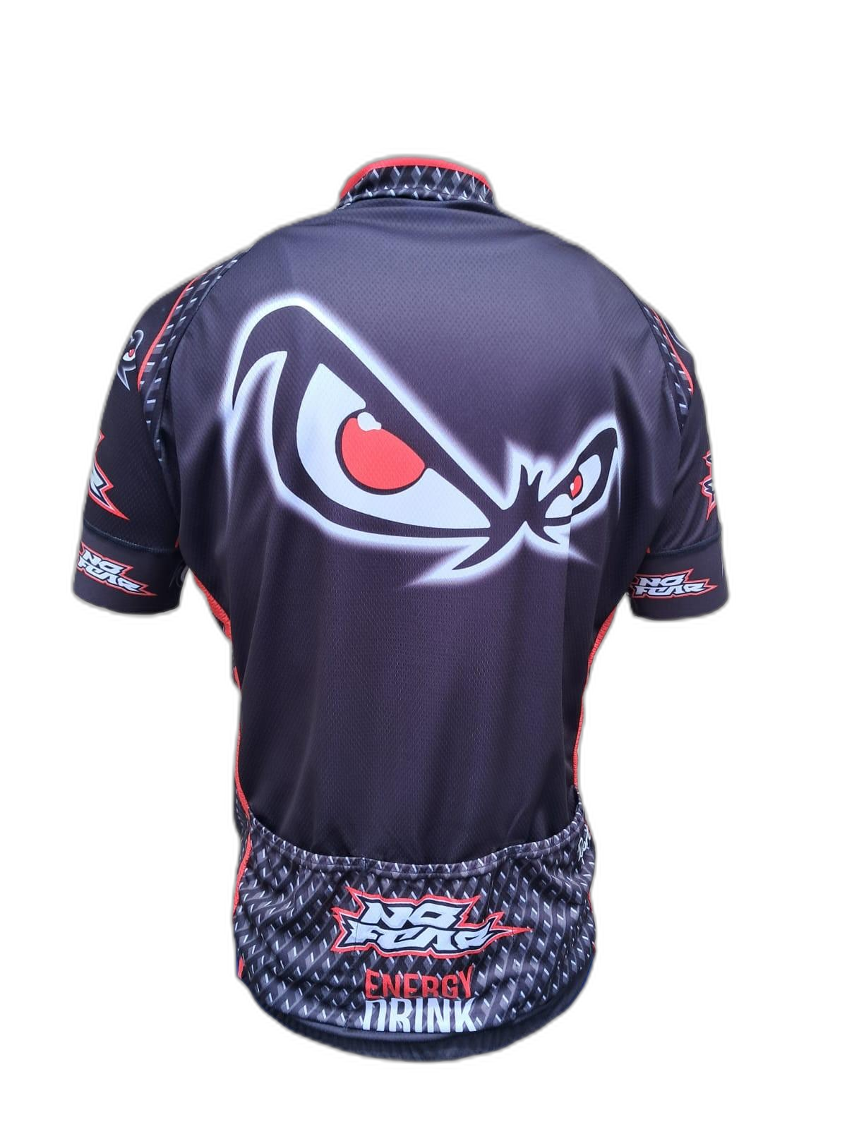 Mens Cycling Shirt No Fear Back (background removed)