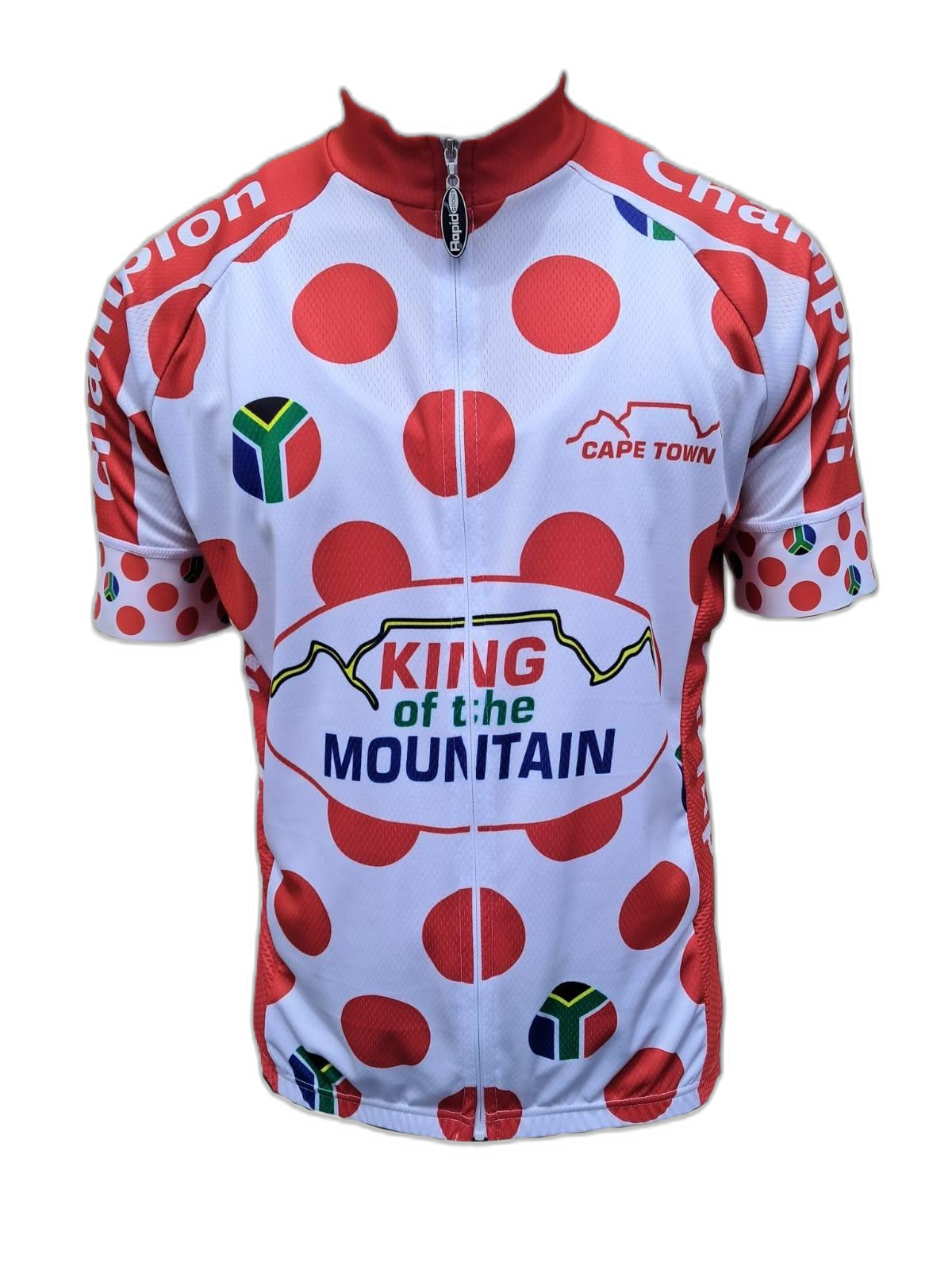 Mens King Of The Mountain Cycling Shirt Front (background removed)