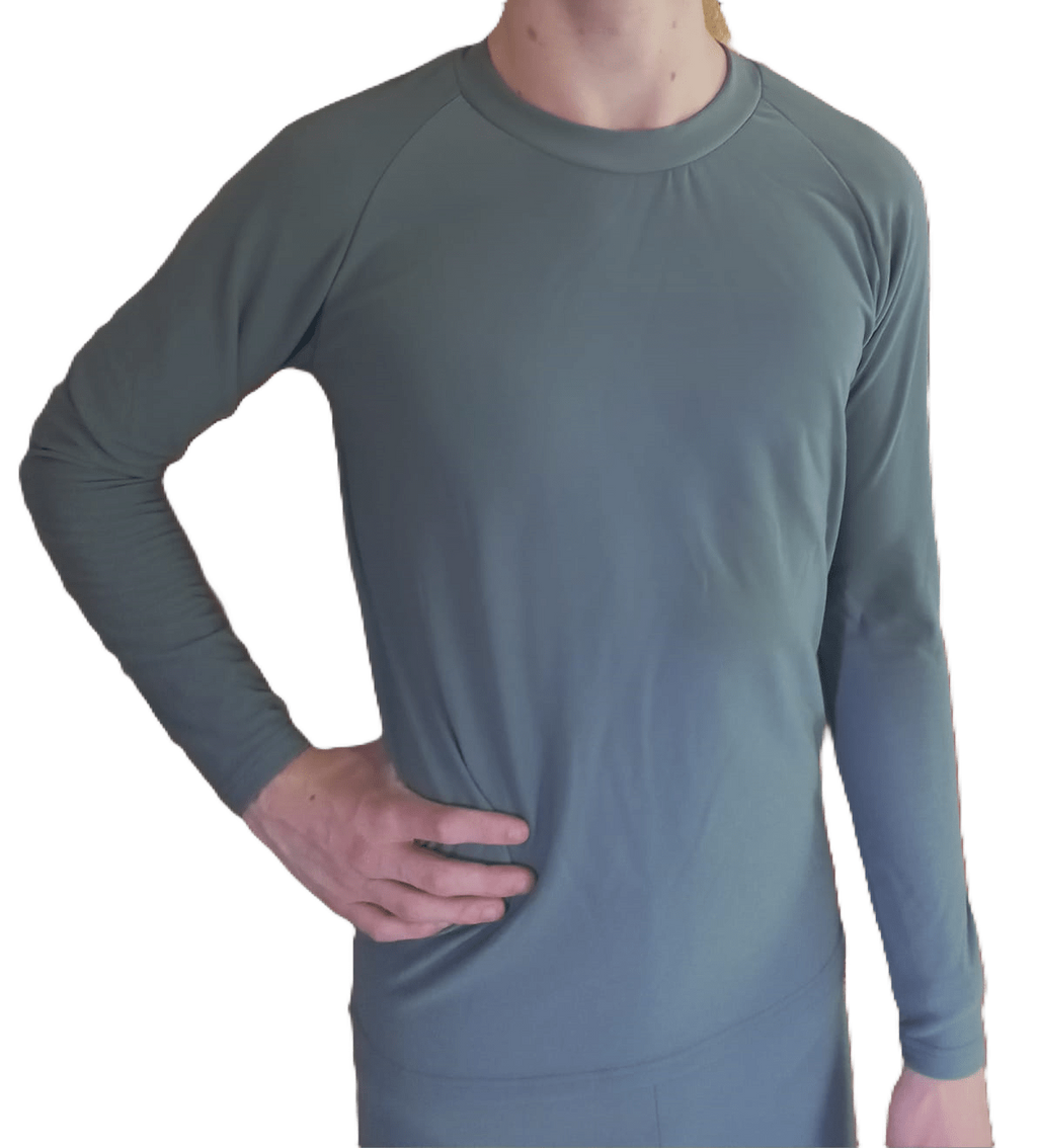 Mens Long Sleeve Thermal Top Grey (background removed)