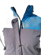Mens Ski Jacket Blue Black Front Collar (background removed)