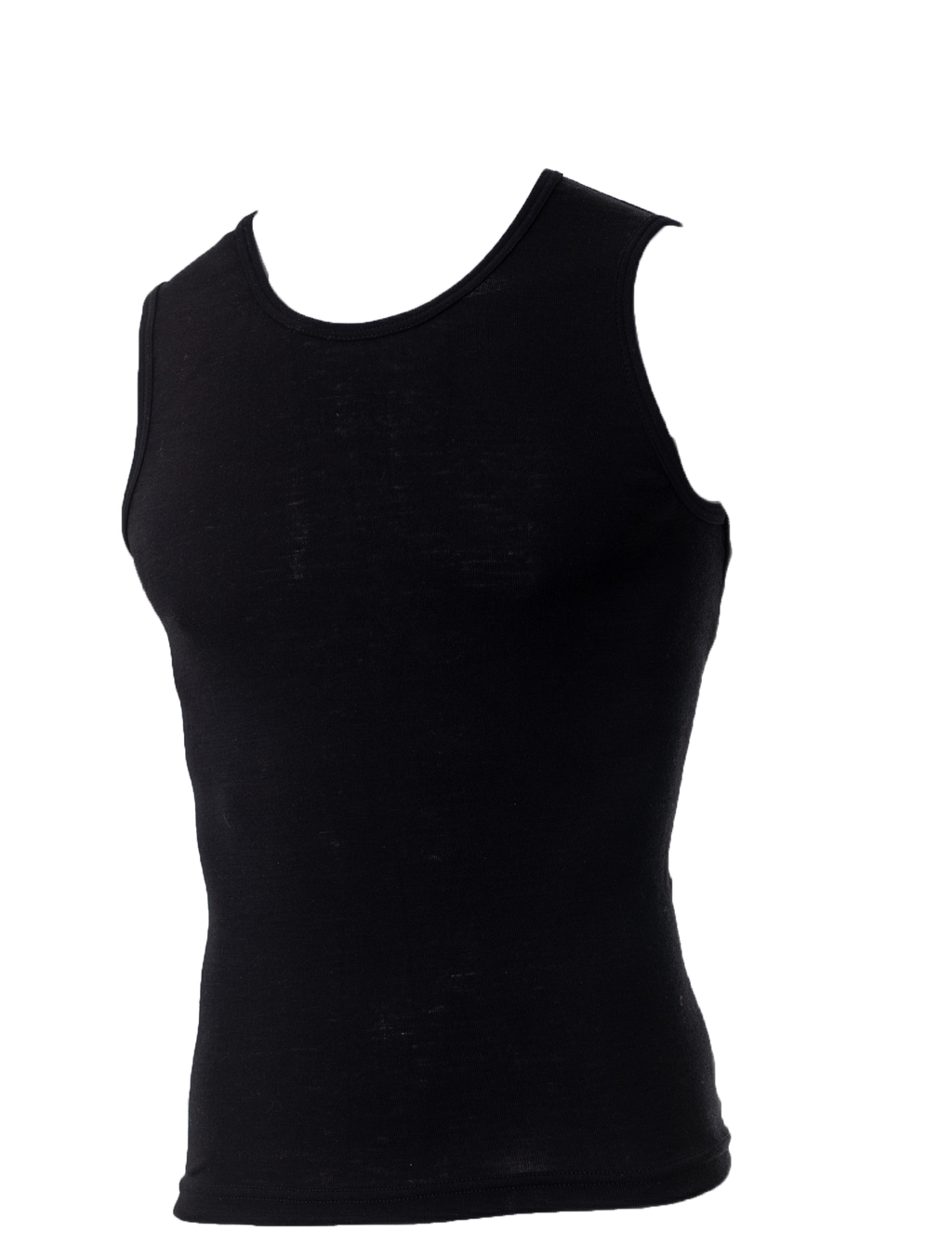 Mens Thermal Undervest Black (background removed)