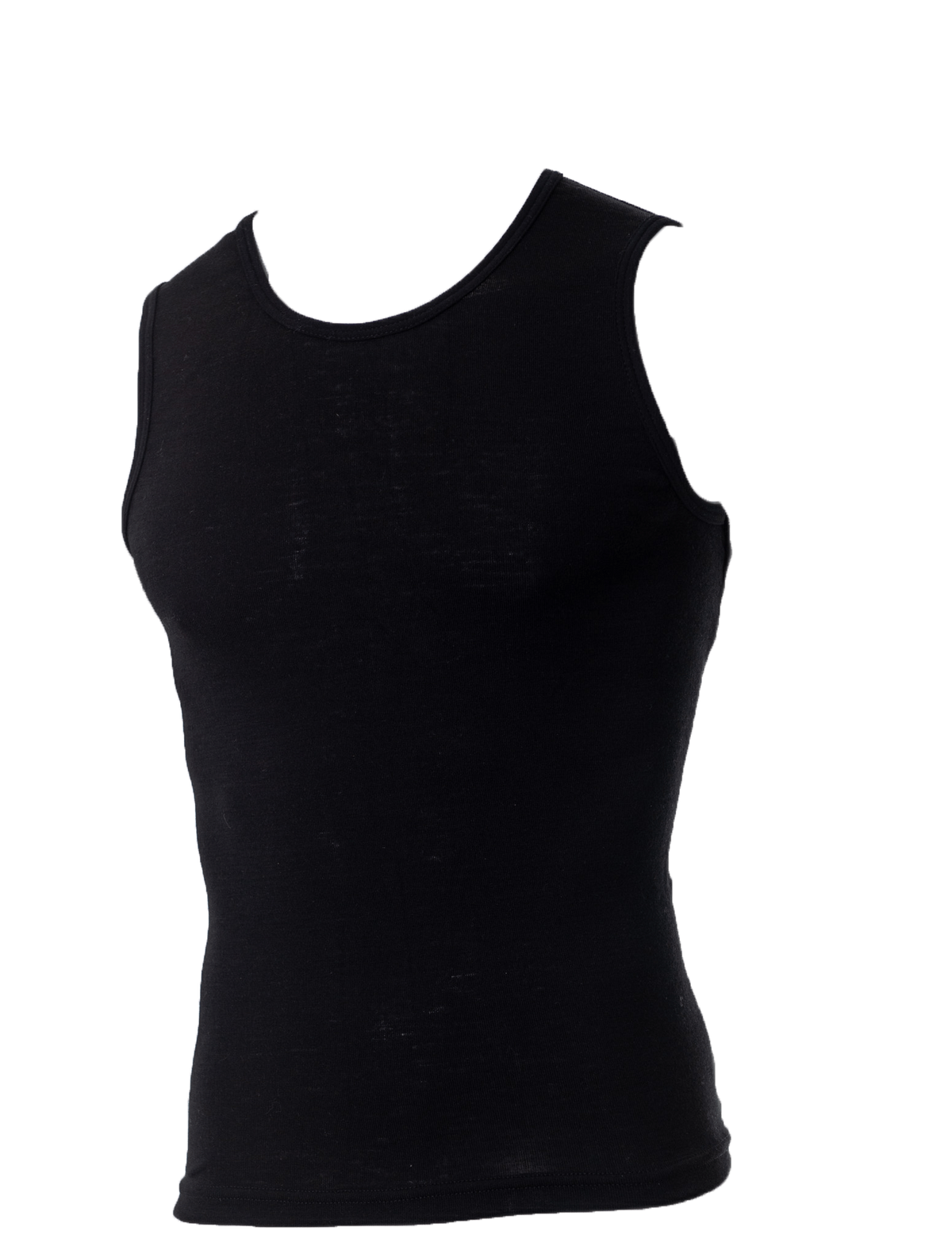 Mens Thermal Undervest Black (background removed)