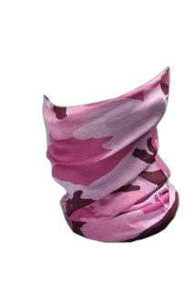 Neck Gaiter Pink Camo Print (background removed)