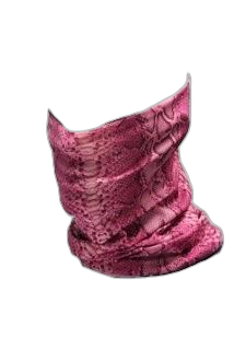 Neck Gaiter Pink Snakeskin Print (background removed)
