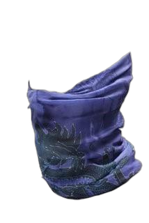 Neck Gaiter Purple Green Multi Print (background removed)