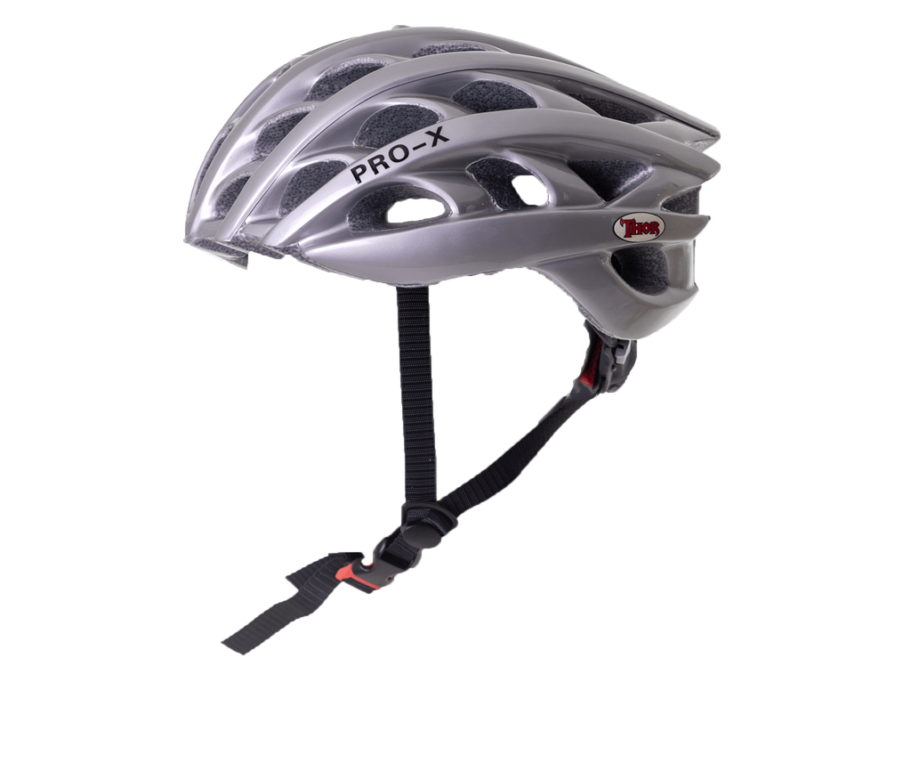 Pro X Cycling Helmet Silver (background removed)