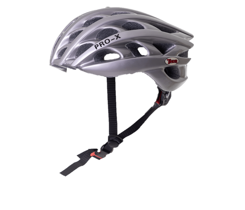 Pro X Cycling Helmet Silver (background removed)
