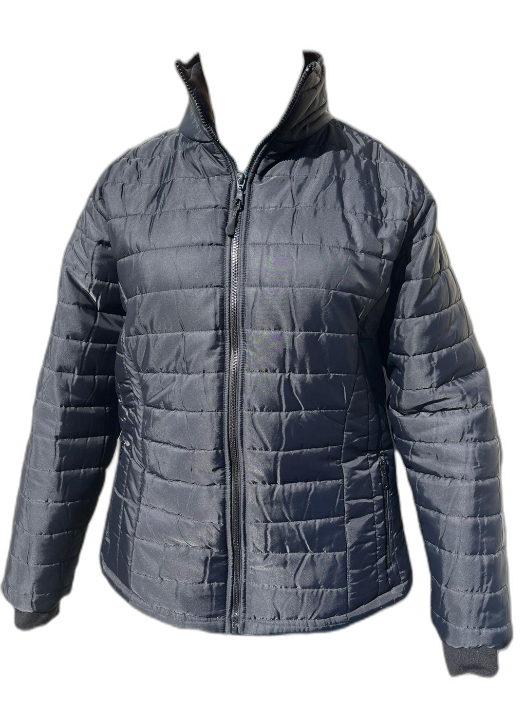 Puffer Jacket Black Front (background removed)