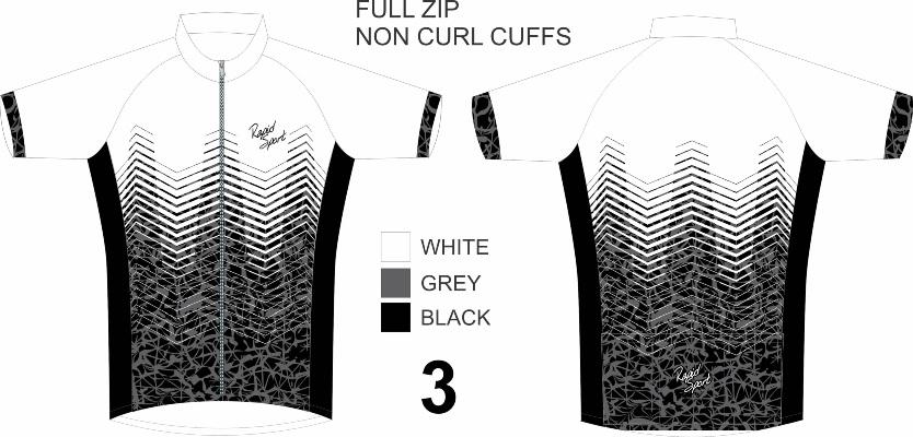 Custom cycle jersey, black and white