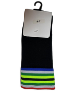 South African Striped Cycling Socks Black (background removed)