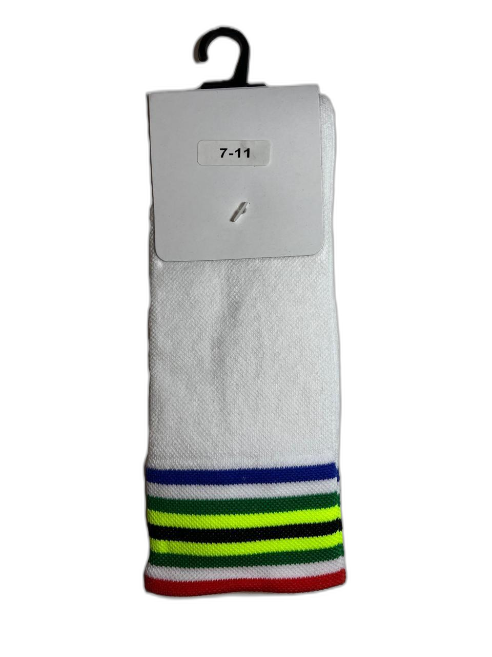 South African Striped Cycling Socks White (background removed)