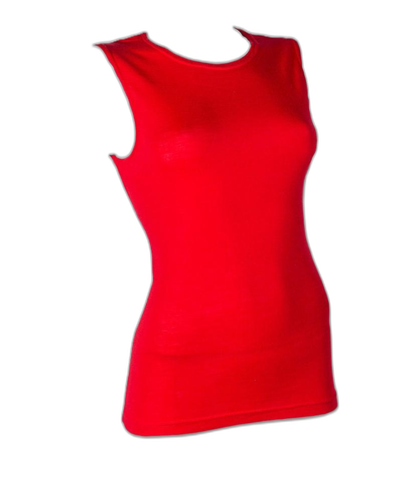 Thermal Vest Women Red (background removed)