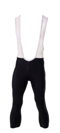 Three Quarter Length Bib Shorts Black (background removed)