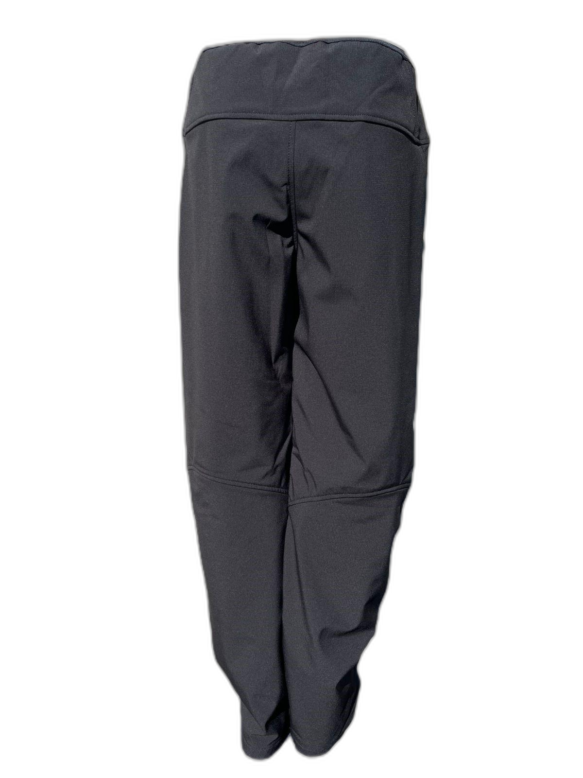 Womens Ski Pants Black Softshell Back (background removed)