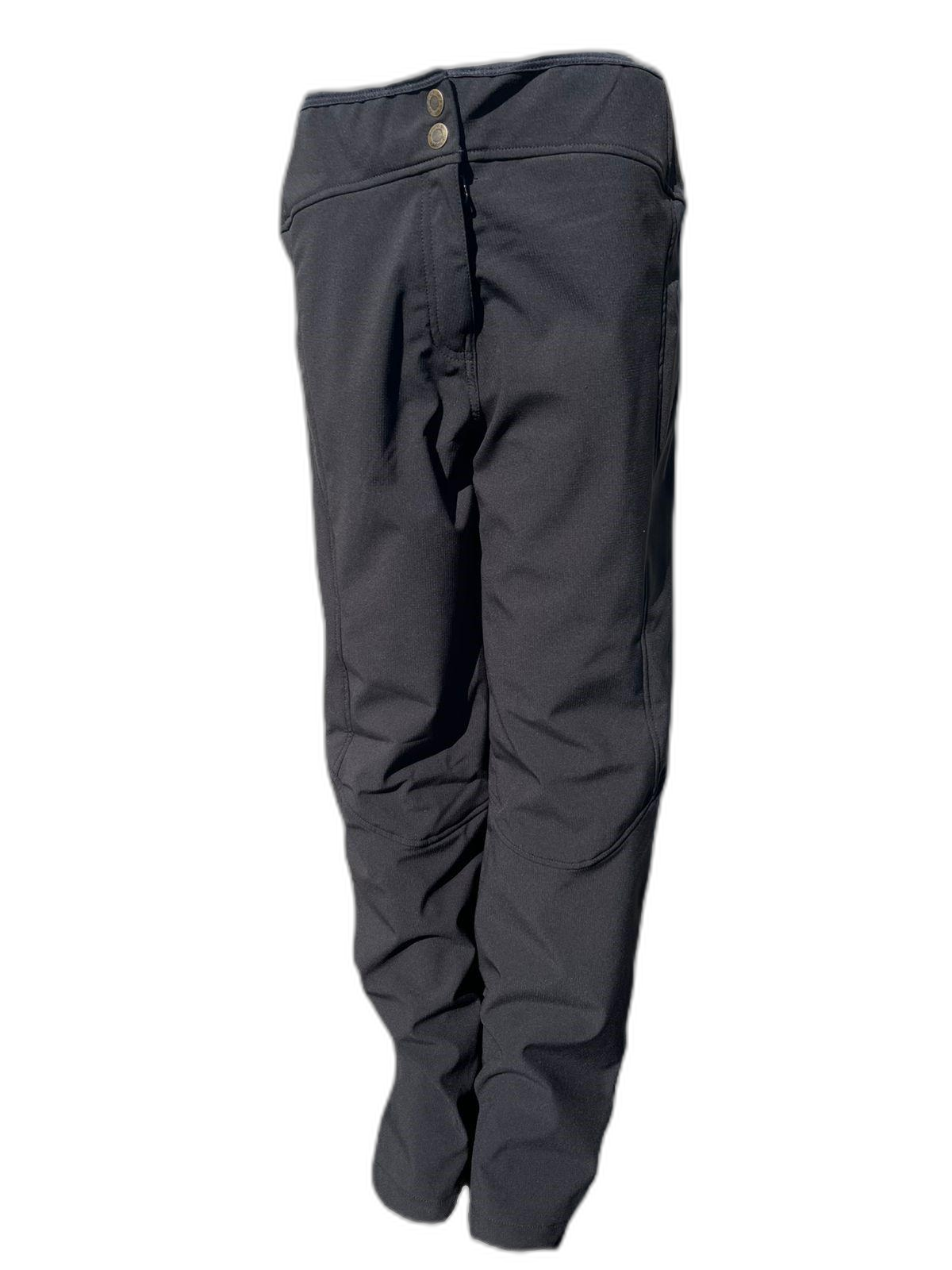 Womens Ski Pants Black Softshell Front (background removed)