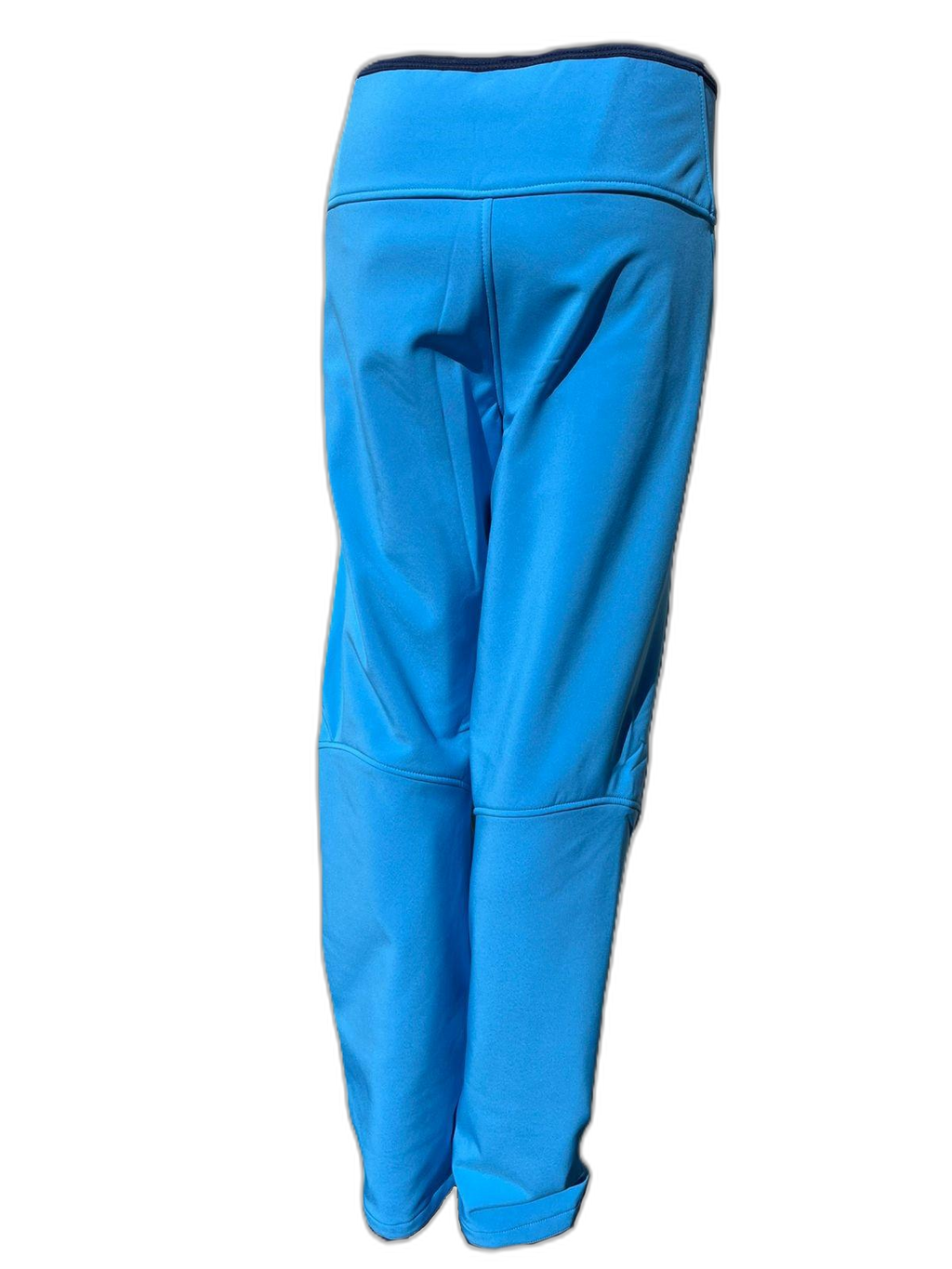 Womens Ski Pants Blue Softshell Back (background removed)