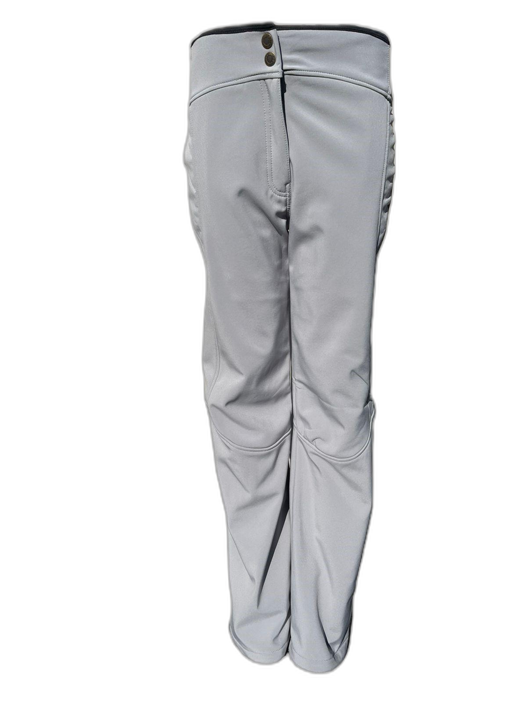 Womens Ski Pants Grey Softshell Front (background removed)