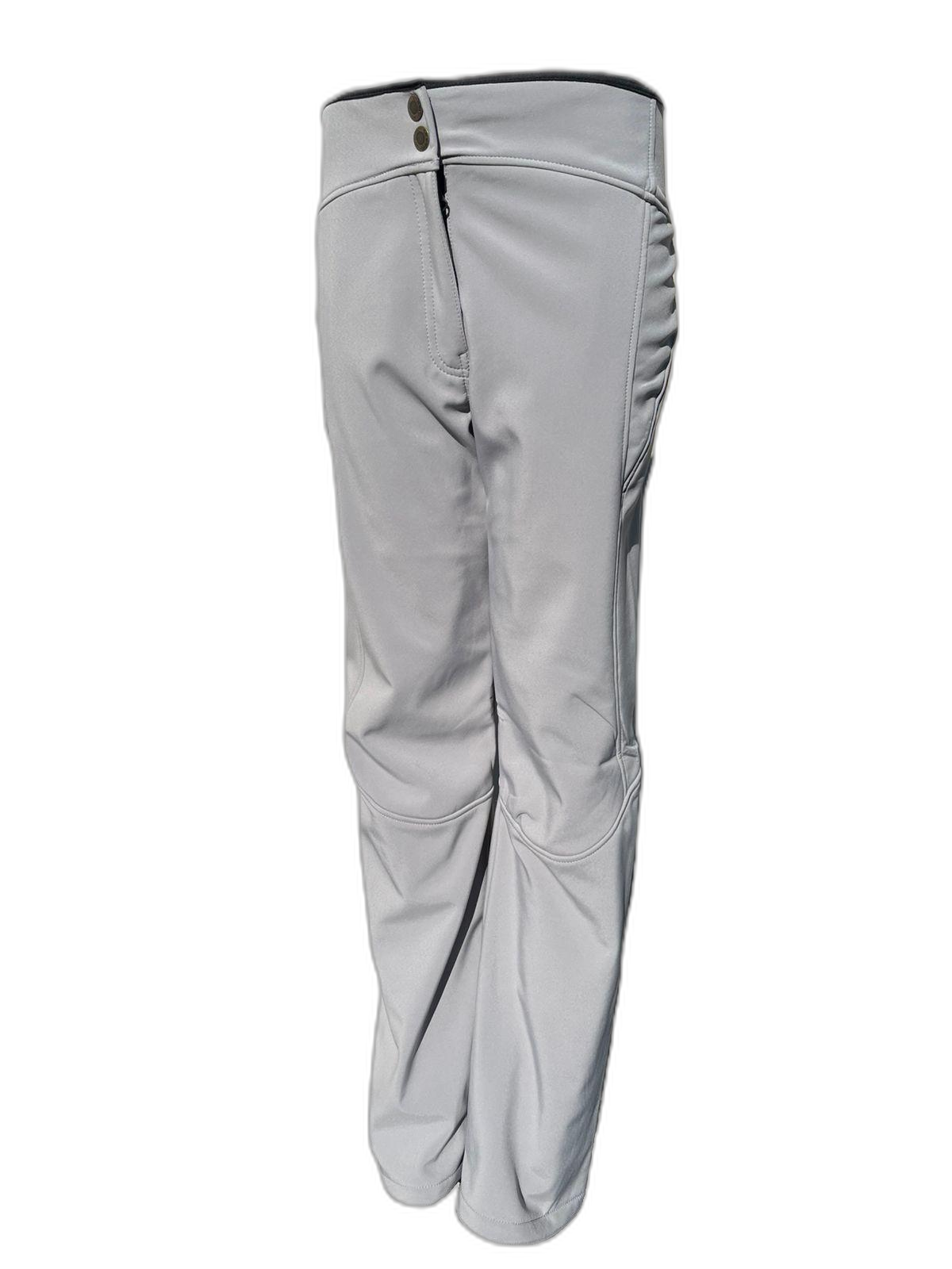 Womens Ski Pants Grey Softshell Side (background removed)