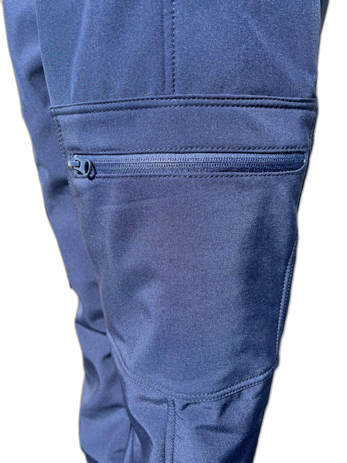 Womens Ski Pants Navy Side (background removed)