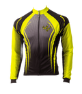 Yellow Honeycomb Long Sleeve Cycle Shirt (background removed)